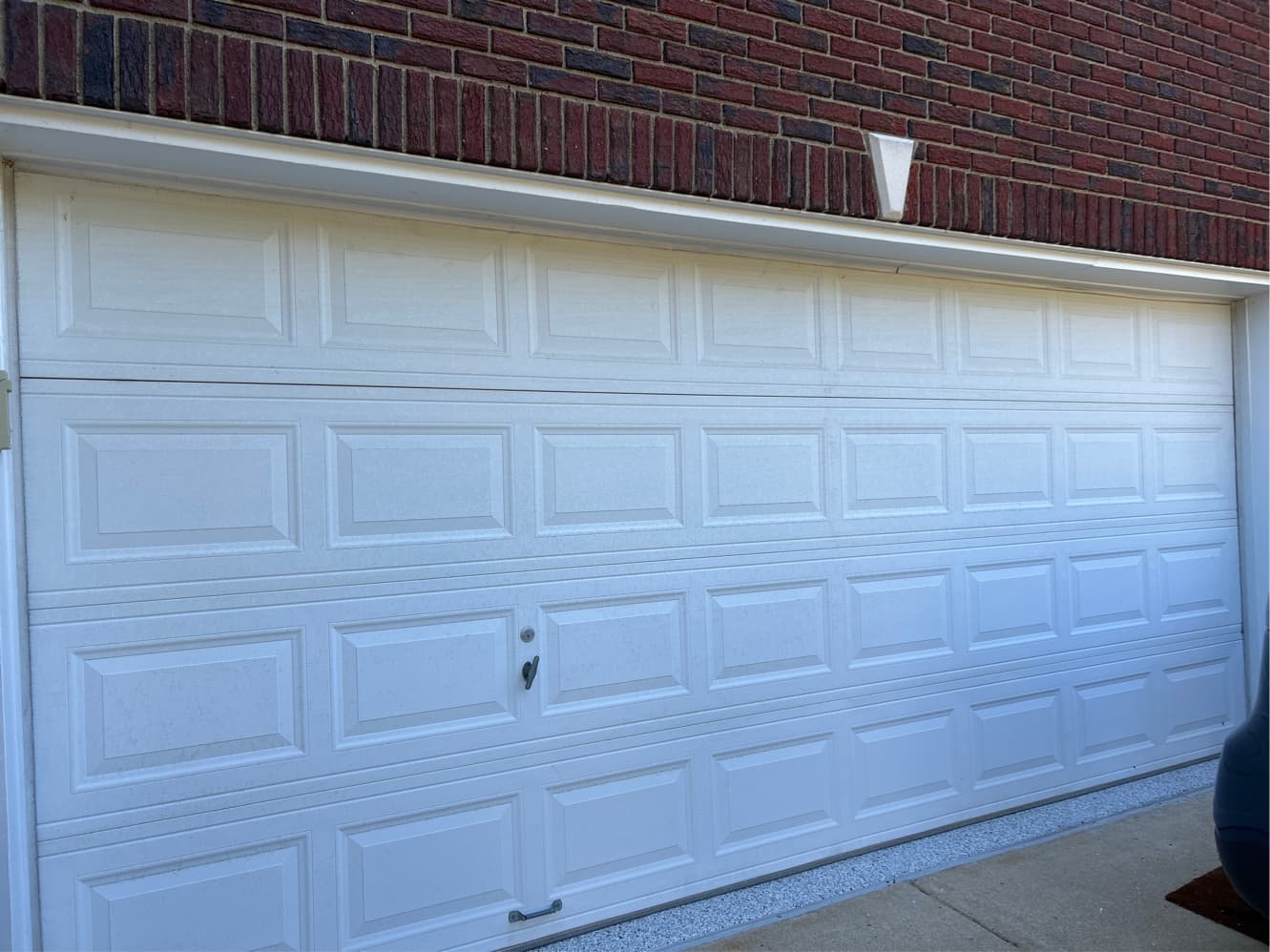 New garage door installed on brick home in McLeansville NC