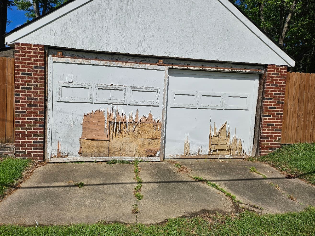 Carriage house door installation