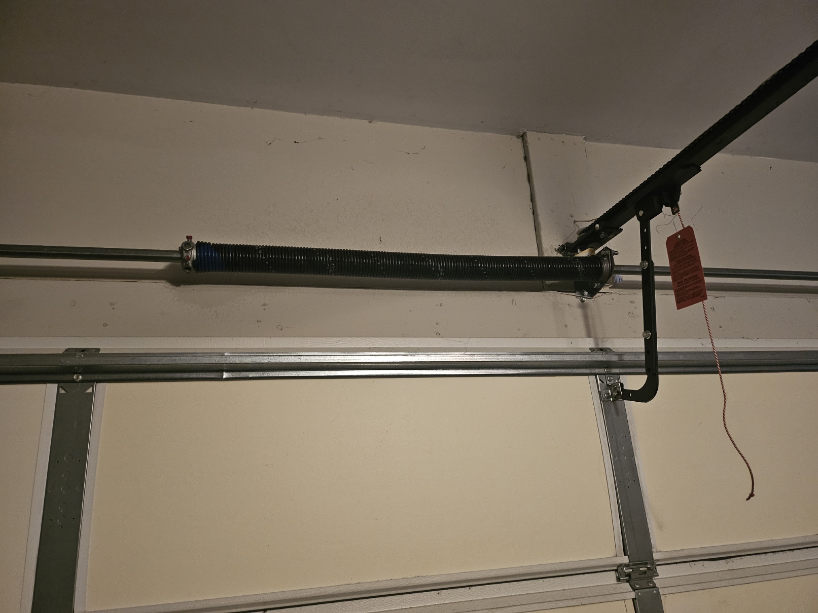New torsion spring installed on garage door in Mooresville NC